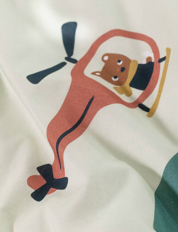 Bedrukt bedlinnen voor kinderen Trafic, 1 persoon - katoen (beige) Bedrukt bedlinnen voor kinderen Trafic, 1 persoon - katoen (beige)